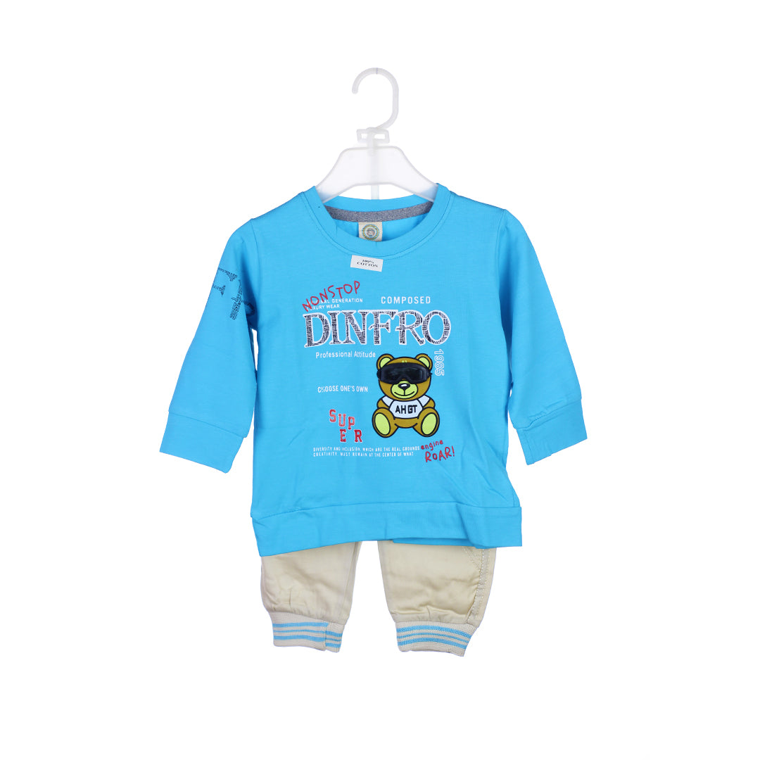 2-Piece "Cool Teddy" Sweatshirt & Jogger Set