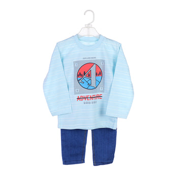 Boys' "Adventure" Graphic Tee and Jeans Set