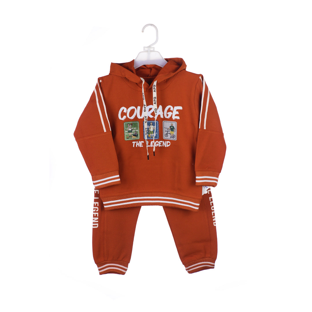 Boys' "Courage The Legend" Hooded Tracksuit Set