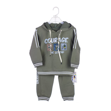 Boys' "Courage The Legend" Hooded Tracksuit Set