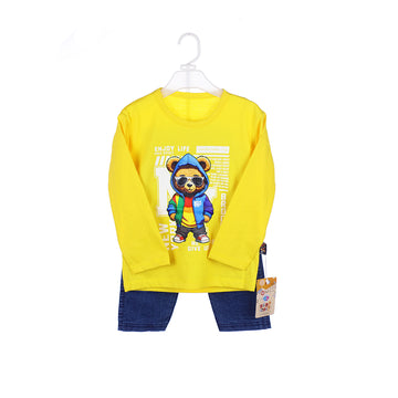 Boys' Urban Bear Graphic Tee and Jeans Set