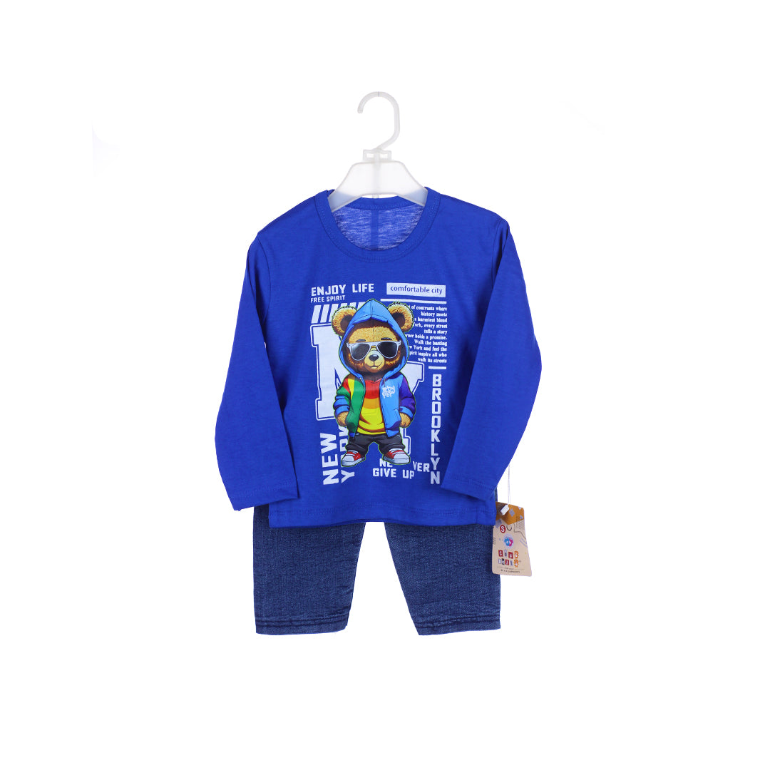 Boys' Urban Bear Graphic Tee and Jeans Set