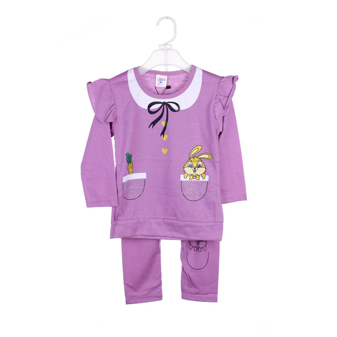 Baby Girls 2-Piece Outfit with Bunny Print π°
