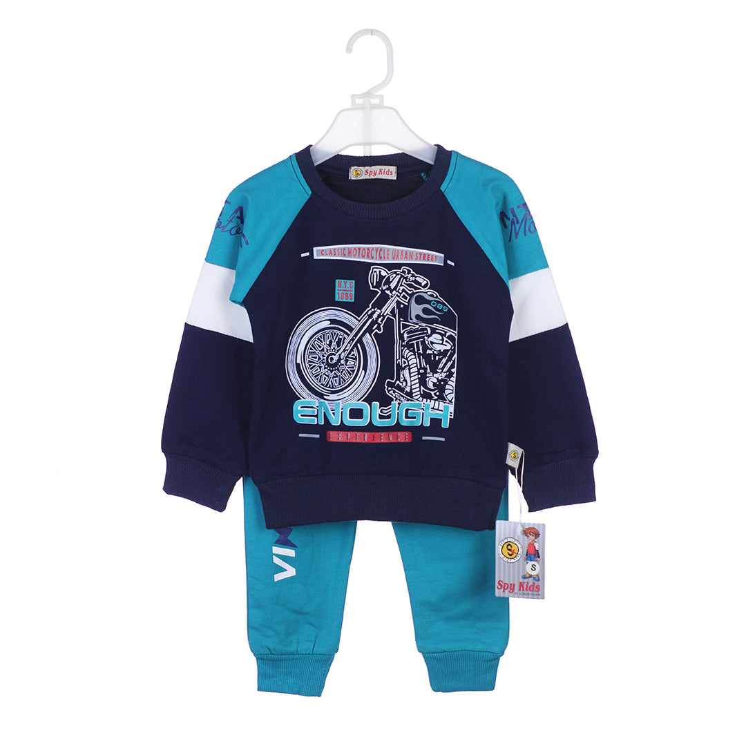 Motorcycle Graphic Sweatshirt and Trouser Suit