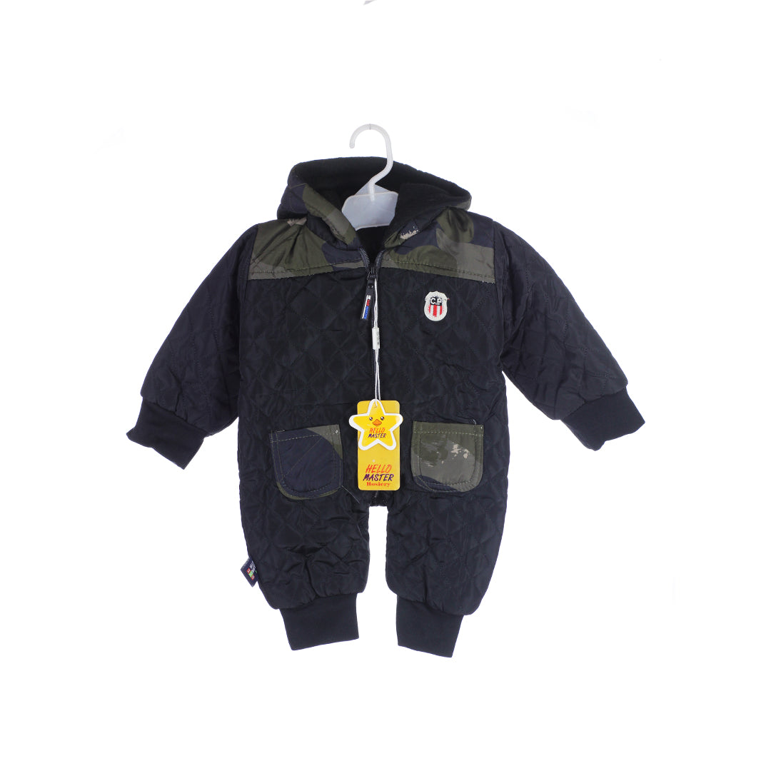 Infant Quilted Hooded Winter Romper