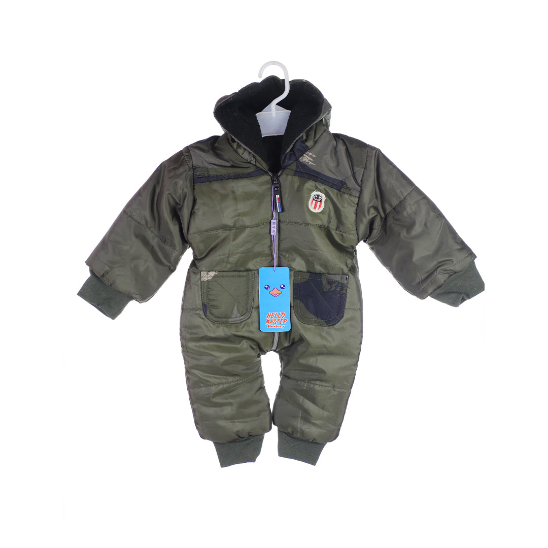Infant Quilted Hooded Winter Romper