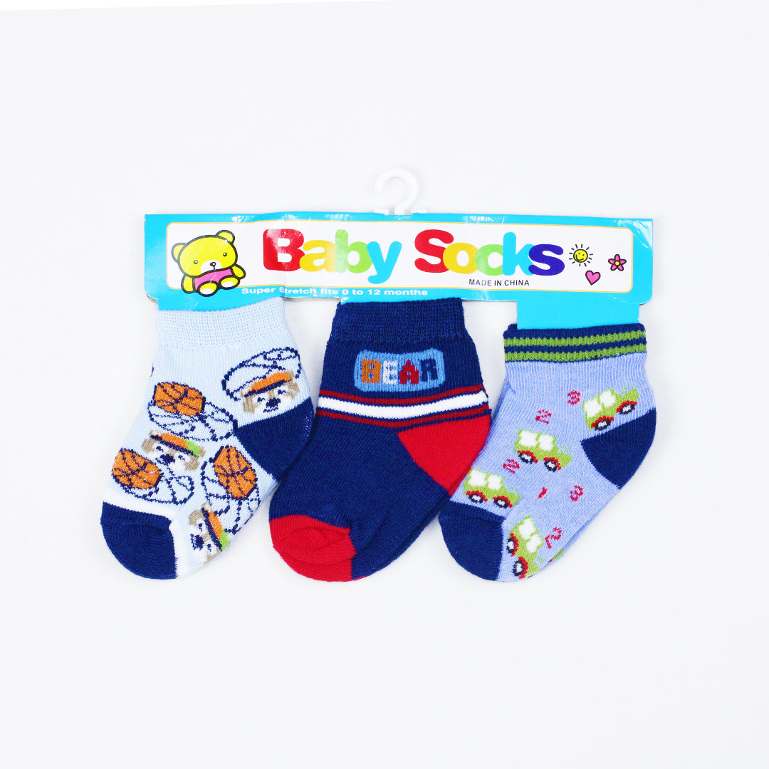 BABY'S 3 PAIR SOCKS (0-12M)