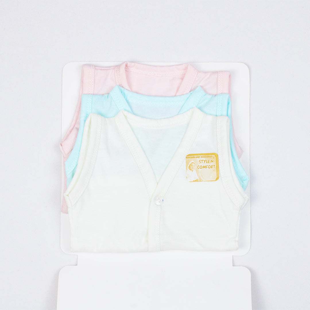 BABY 3 PCS VEST SET FRONT OPEN
