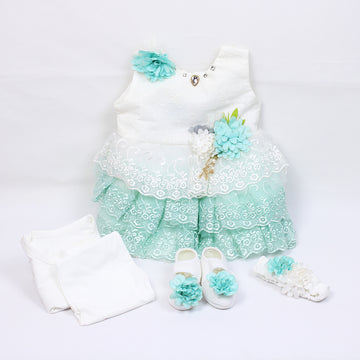 BABY GIRL FROCK SETC(0-6MONTHS)