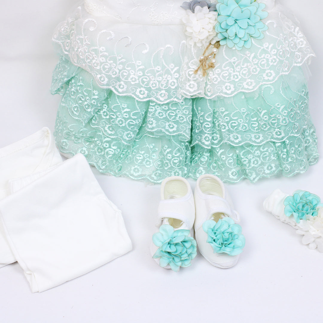 BABY GIRL FROCK SETC(0-6MONTHS)