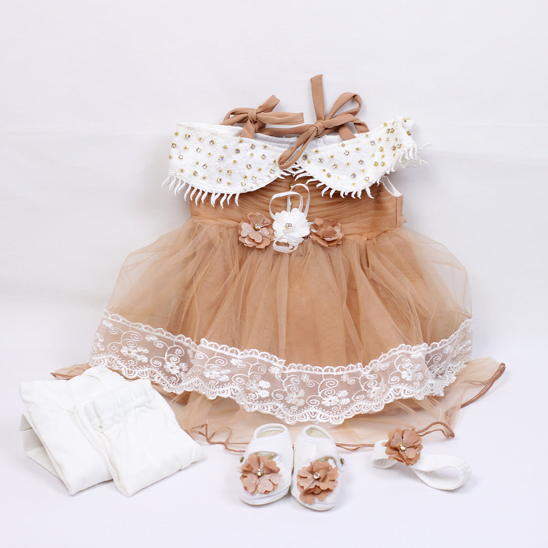 BABY GIRL FROCKS SET (0-6MONTHS)