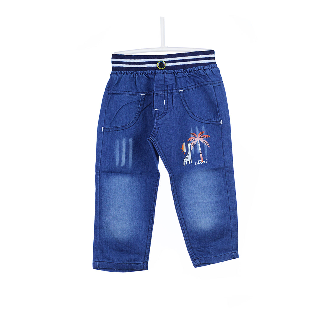 2-Piece "Giraffe Adventure" Top & Jeans Set for Baby Boys