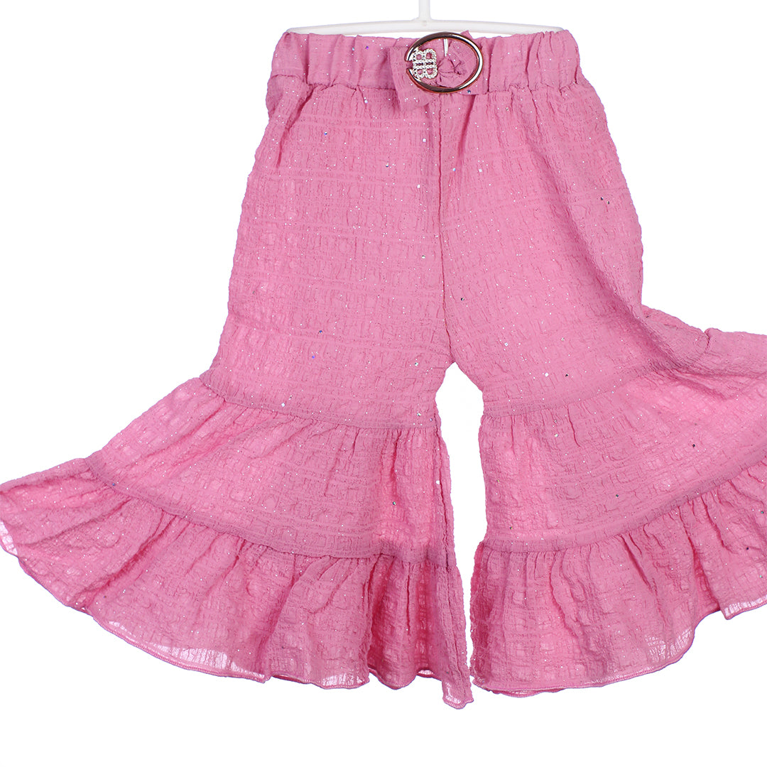 3-Piece Girls' Glitter Blazer, Top & Gharara Set