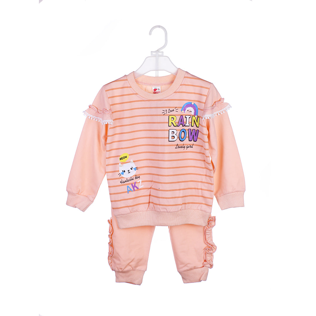 Baby Girl Rainbow Trouser & Shirt Set