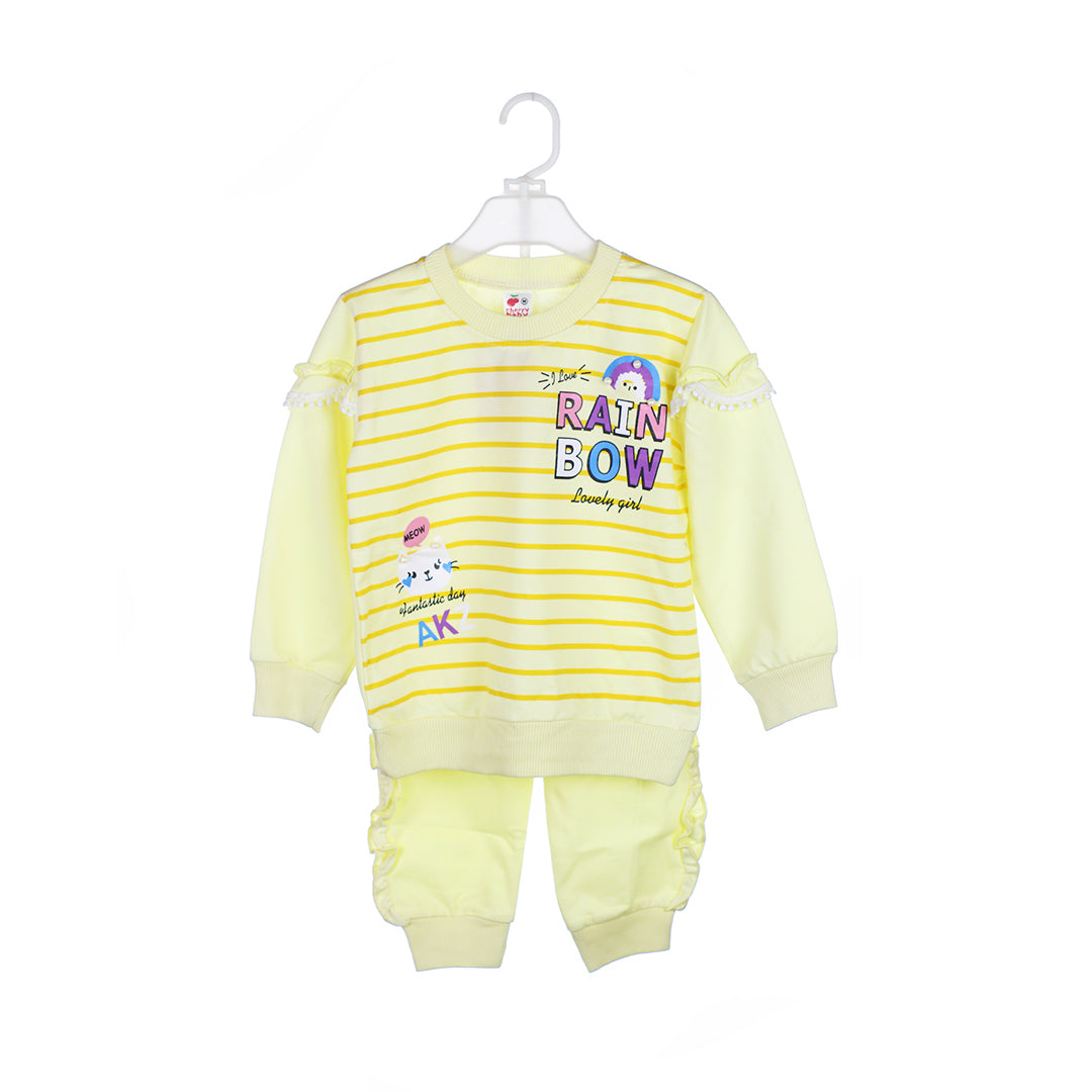 Baby Girl Rainbow Trouser & Shirt Set