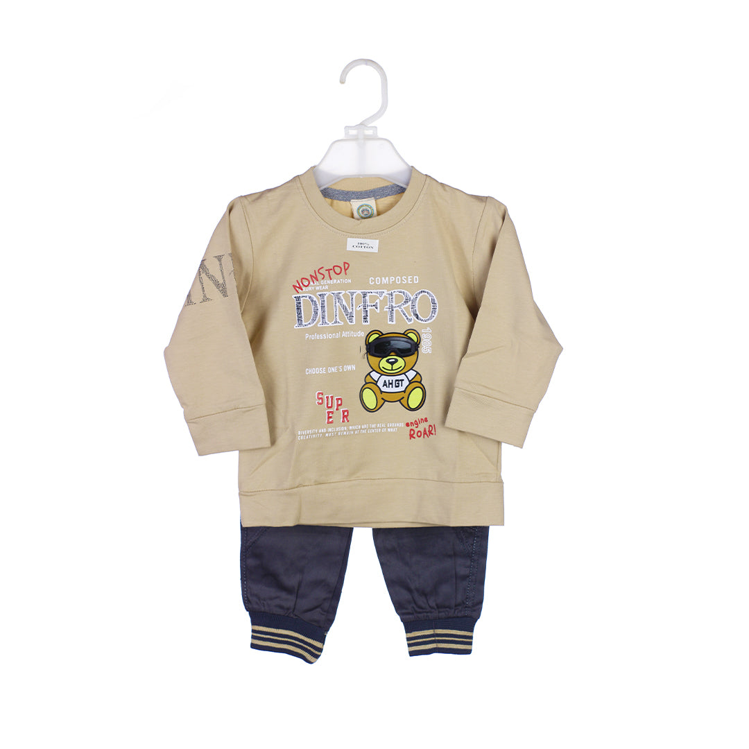 2-Piece "Cool Teddy" Sweatshirt & Jogger Set