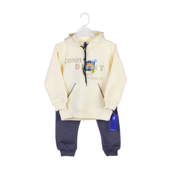 2-Piece "Confident" Hoodie & Jogger Pant Set for Boys
