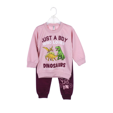 Boys' Dinosaur Crewneck and Trouser Set