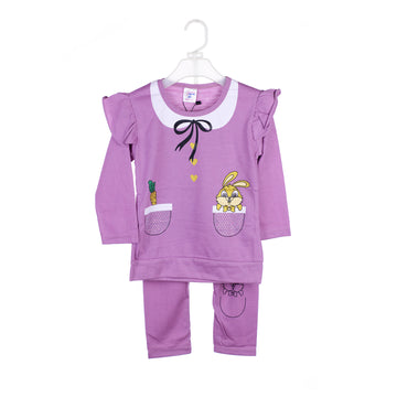 Baby Girls 2-Piece Outfit with Bunny Print 🐰