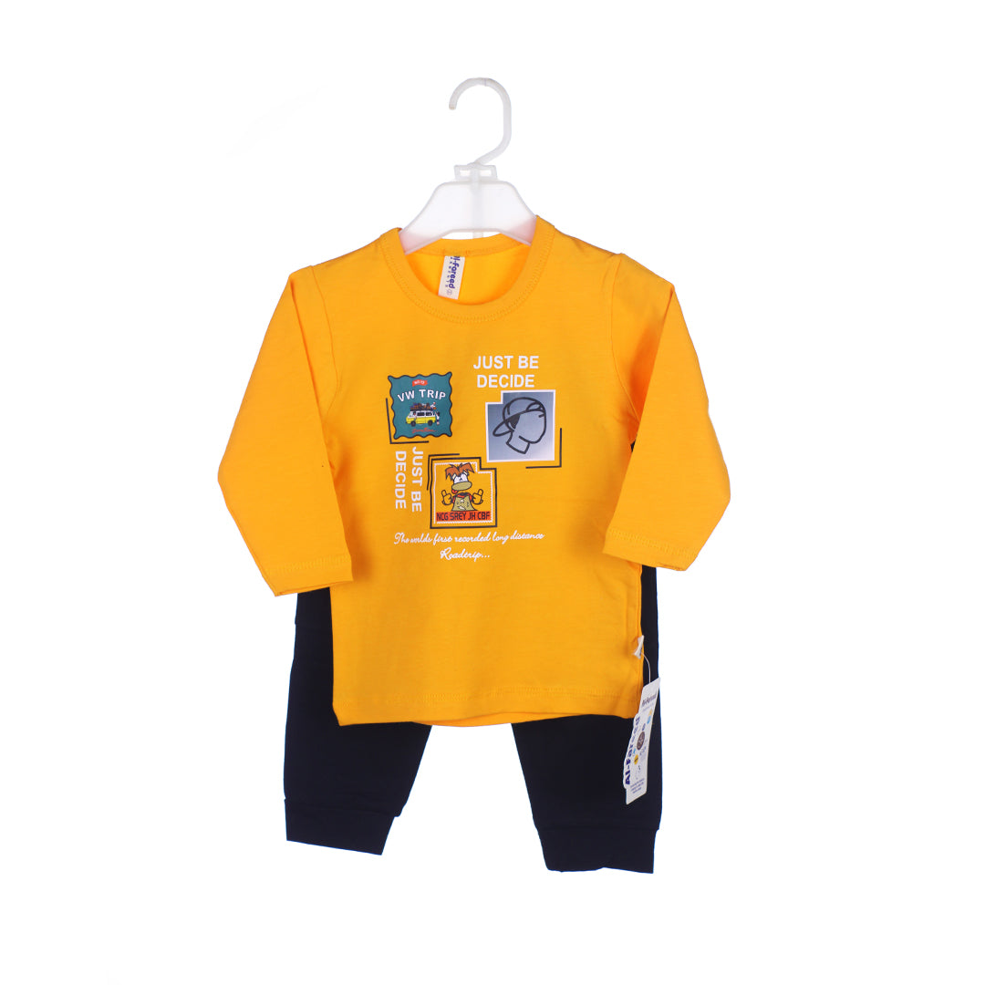Baby Boys 2-Piece Outfit – Long Sleeve Shirt & Trouser