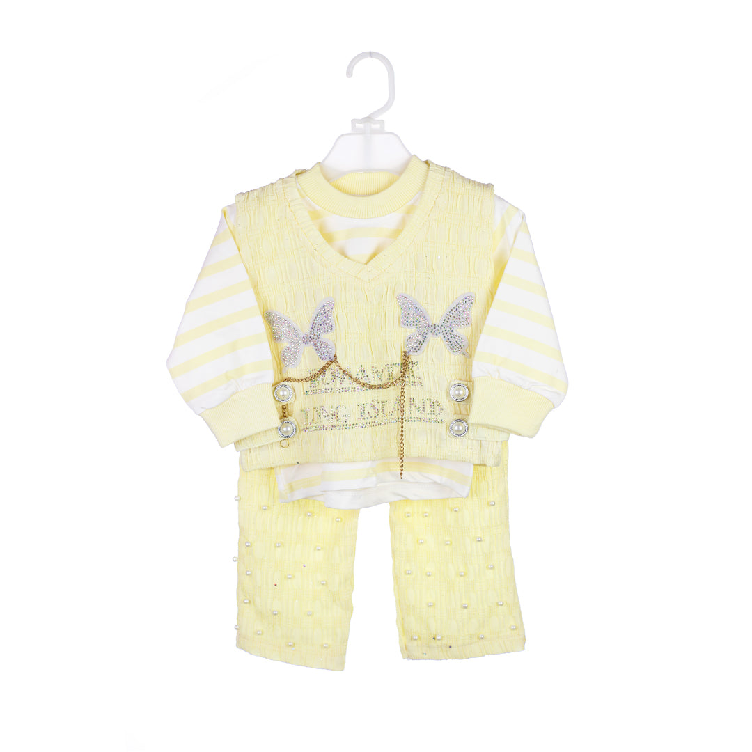 Girls' Butterfly 3-Piece Outfit Set