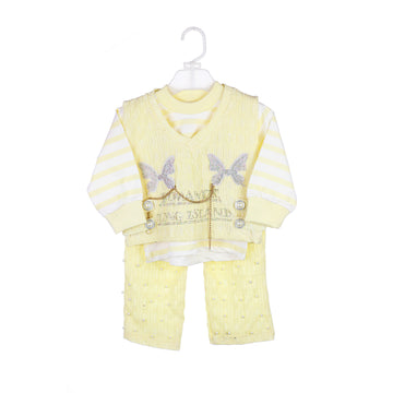 Girls' Butterfly 3-Piece Outfit Set