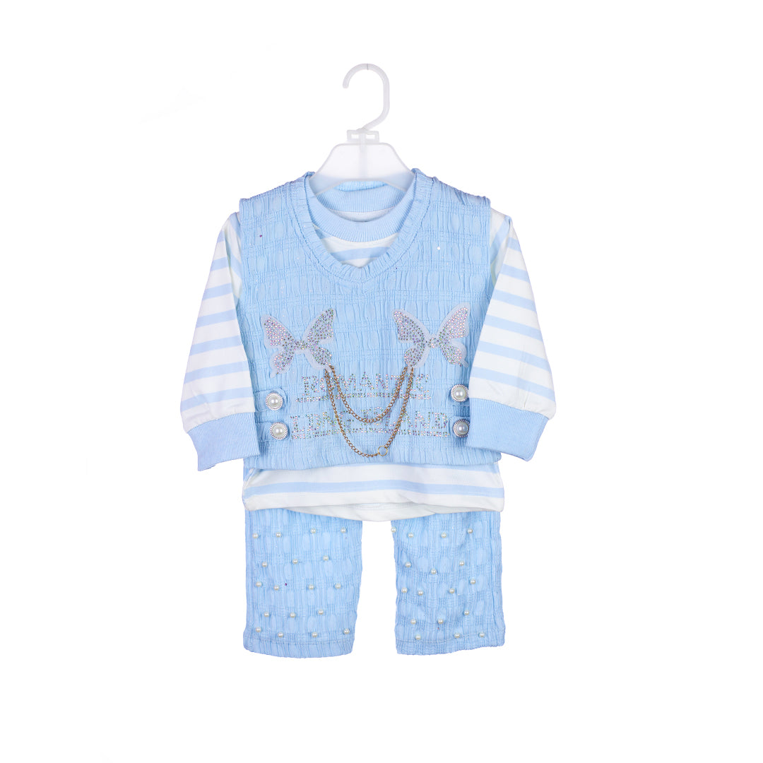 Girls' Butterfly 3-Piece Outfit Set