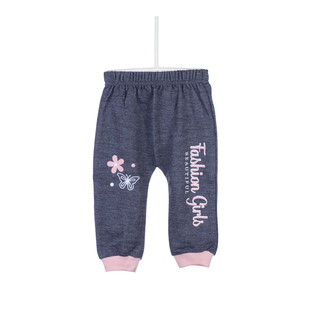 Girls' 'Fashion Girls' Floral Sweatshirt & Trouser Set