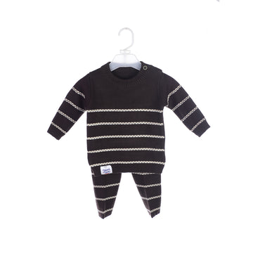 Infant's Classic Striped Knit Sweater and Pants Set