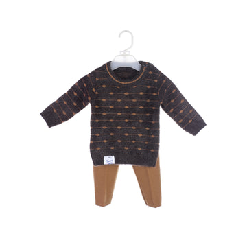 Baby's Ultra-Soft Rabbit Wool Sweater and Trouser Set
