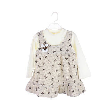 Adorable Baby Girl Frock with Bow Print