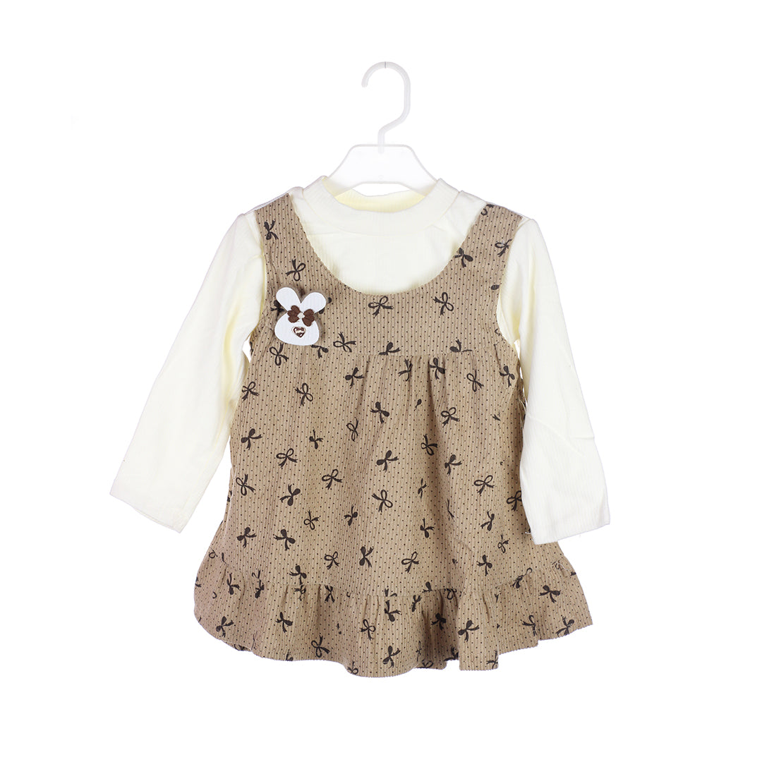Adorable Baby Girl Frock with Bow Print