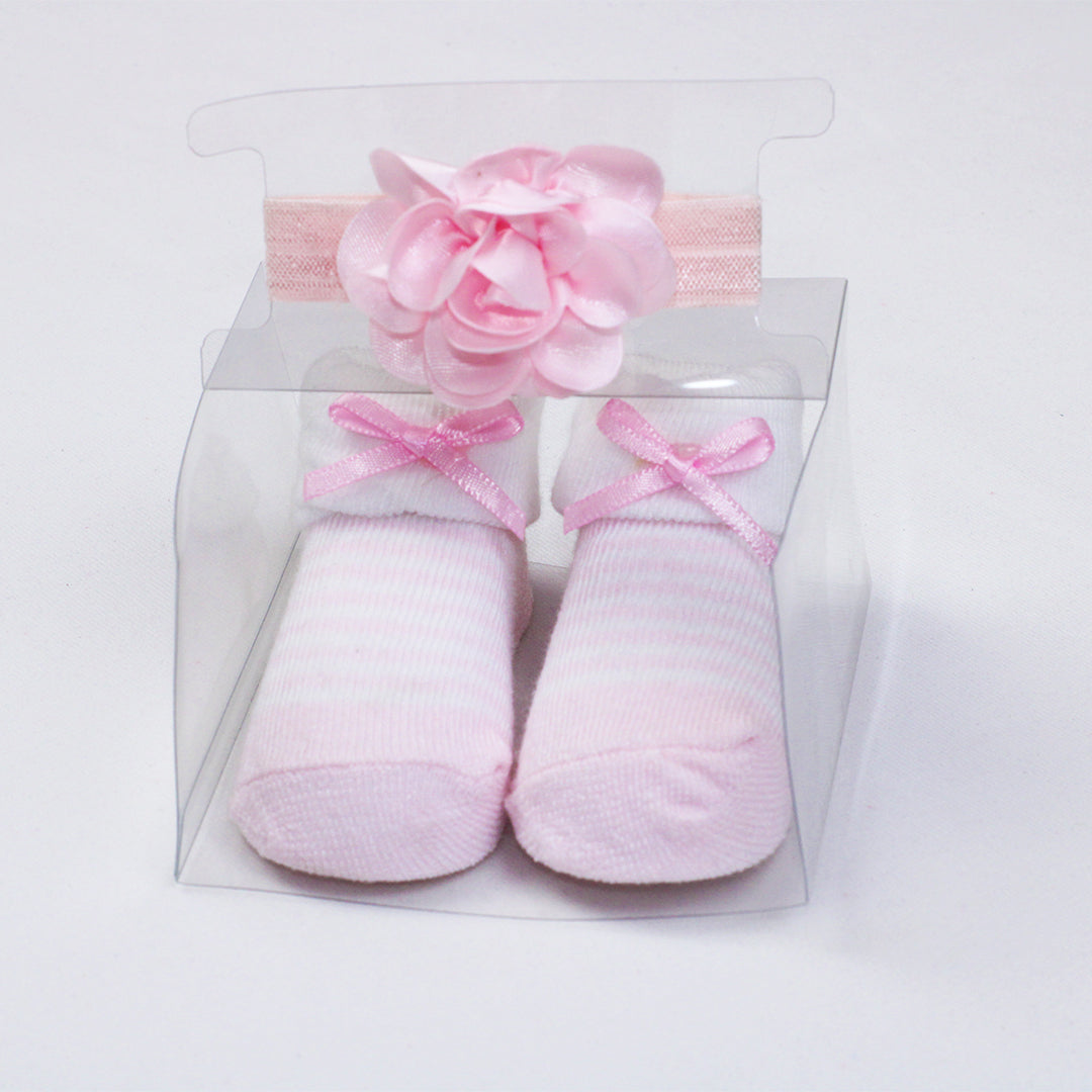 BABY HEADBAND AND BOOTIES SET