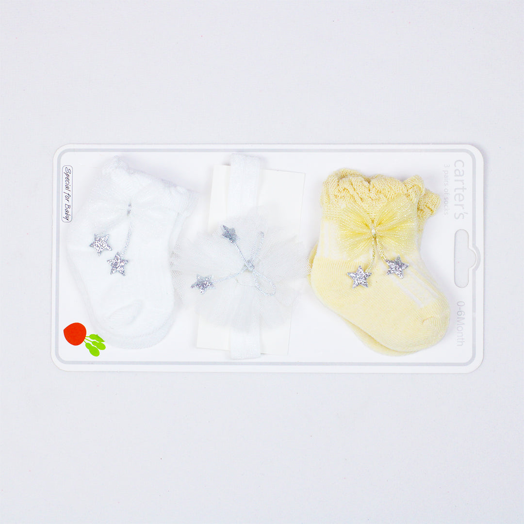 Carter's 2 Pairs of Socks & 1 Headband