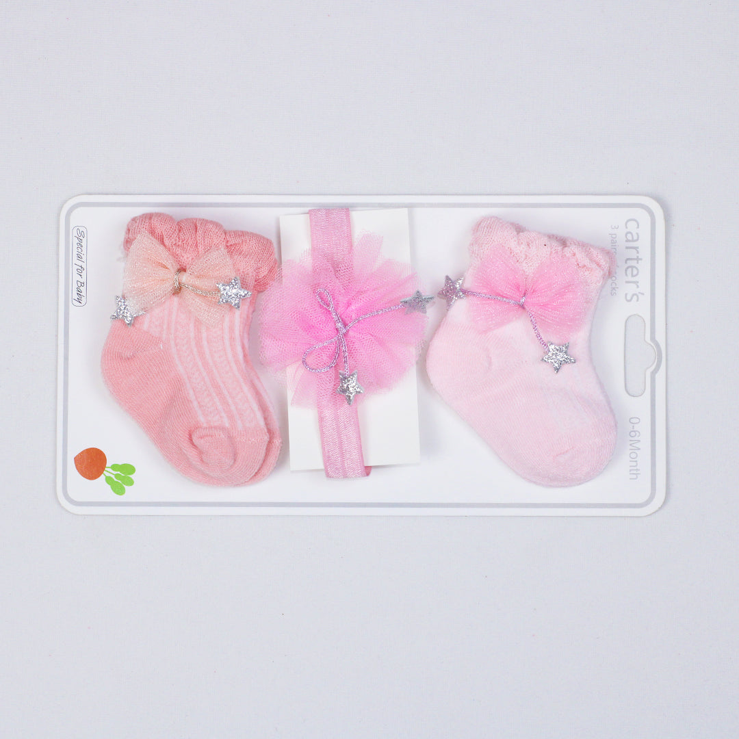 Carter's 2 Pairs of Socks & 1 Headband