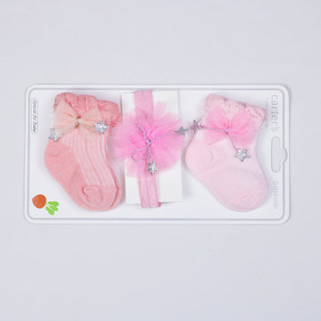 Carter's 2 Pairs of Socks & 1 Headband