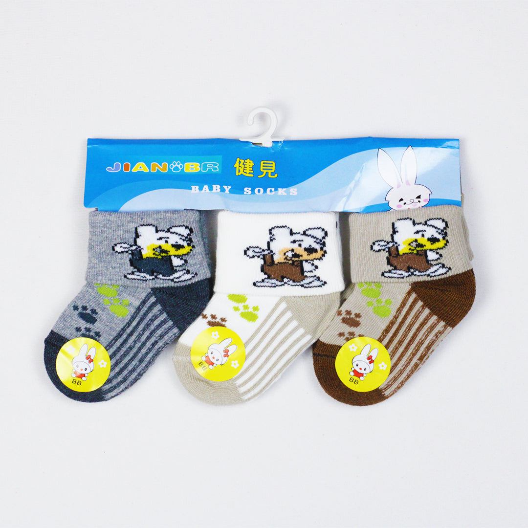 BABY'S IMPORTED 3 PAIR SOCKS (0-12M)