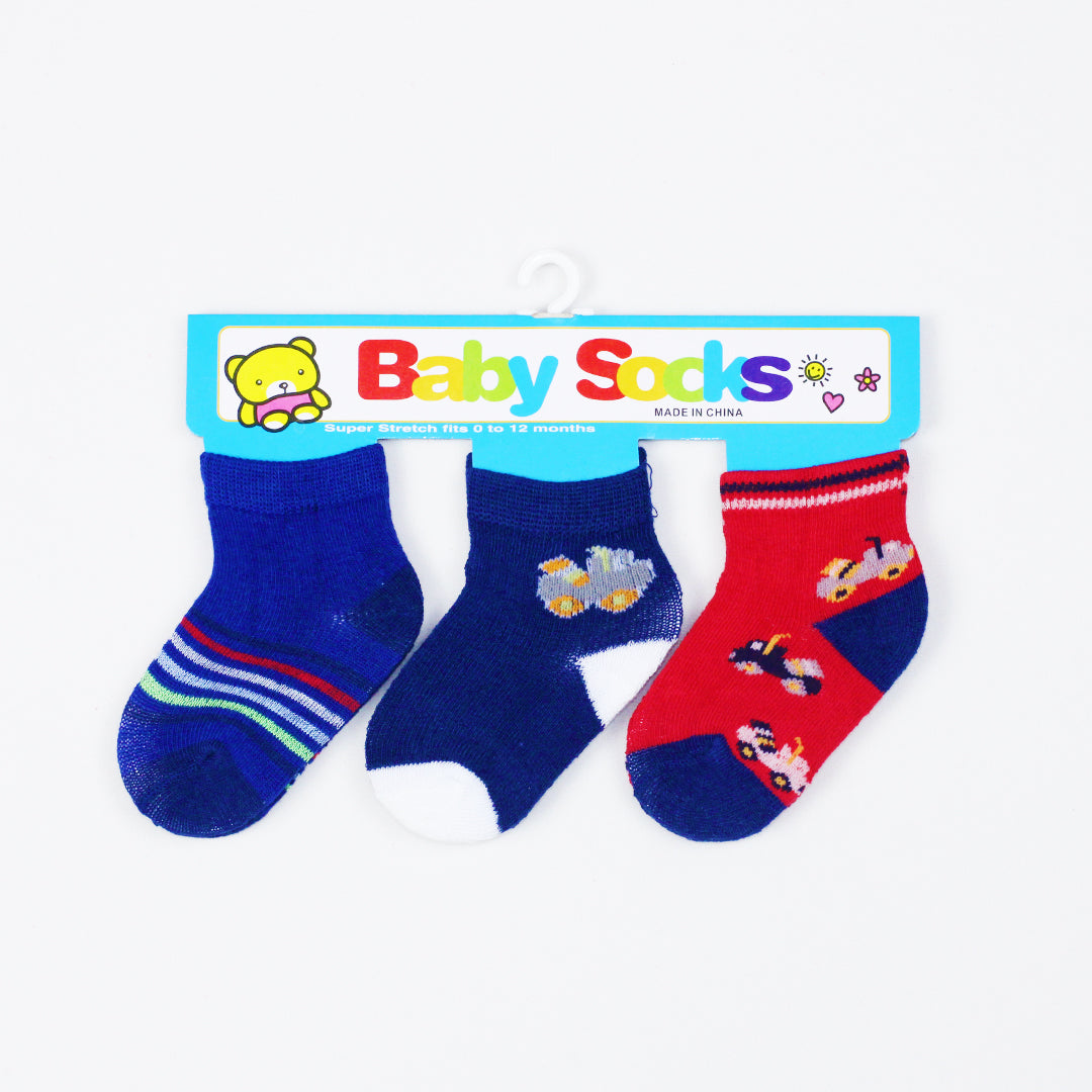 BABY'S 3 PAIR SOCKS (0-12M)