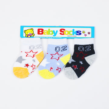 BABY'S 3 PAIR SOCKS (0-12M)