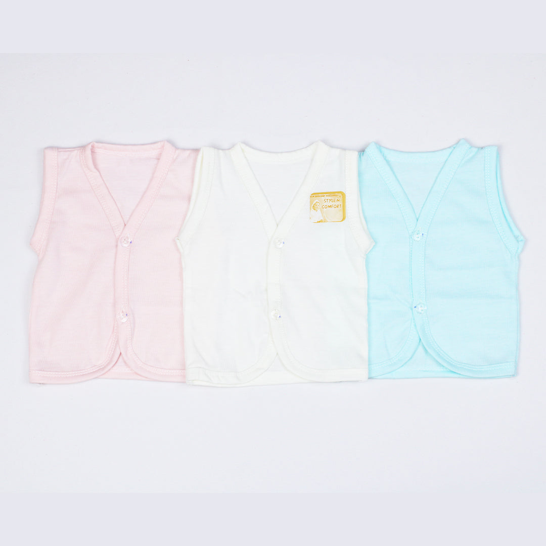 BABY 3 PCS VEST SET FRONT OPEN