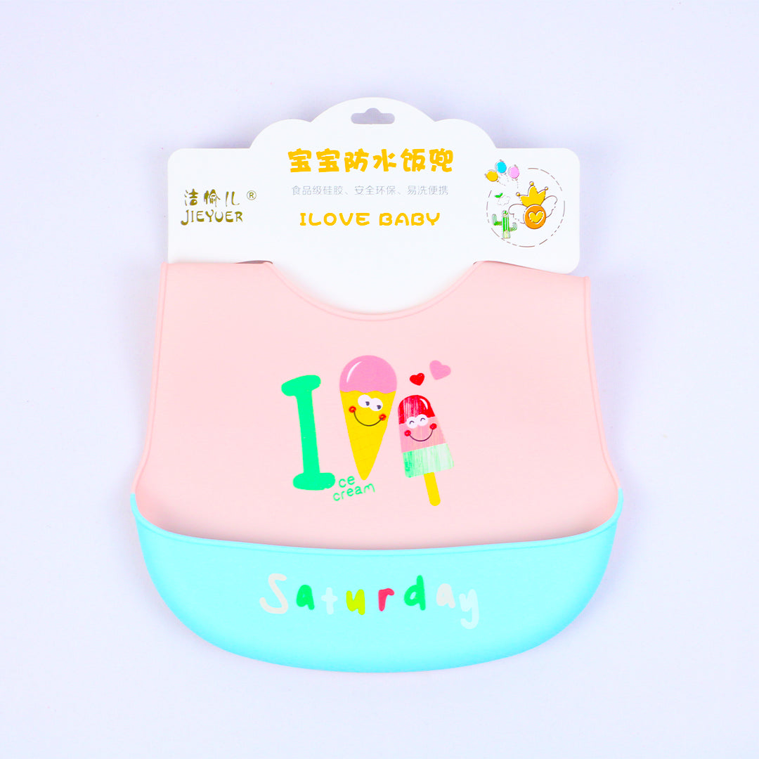 SOFT SILICON BABY POCKET BIB