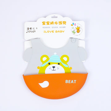 SOFT SILICONE BABY POCKET BIB