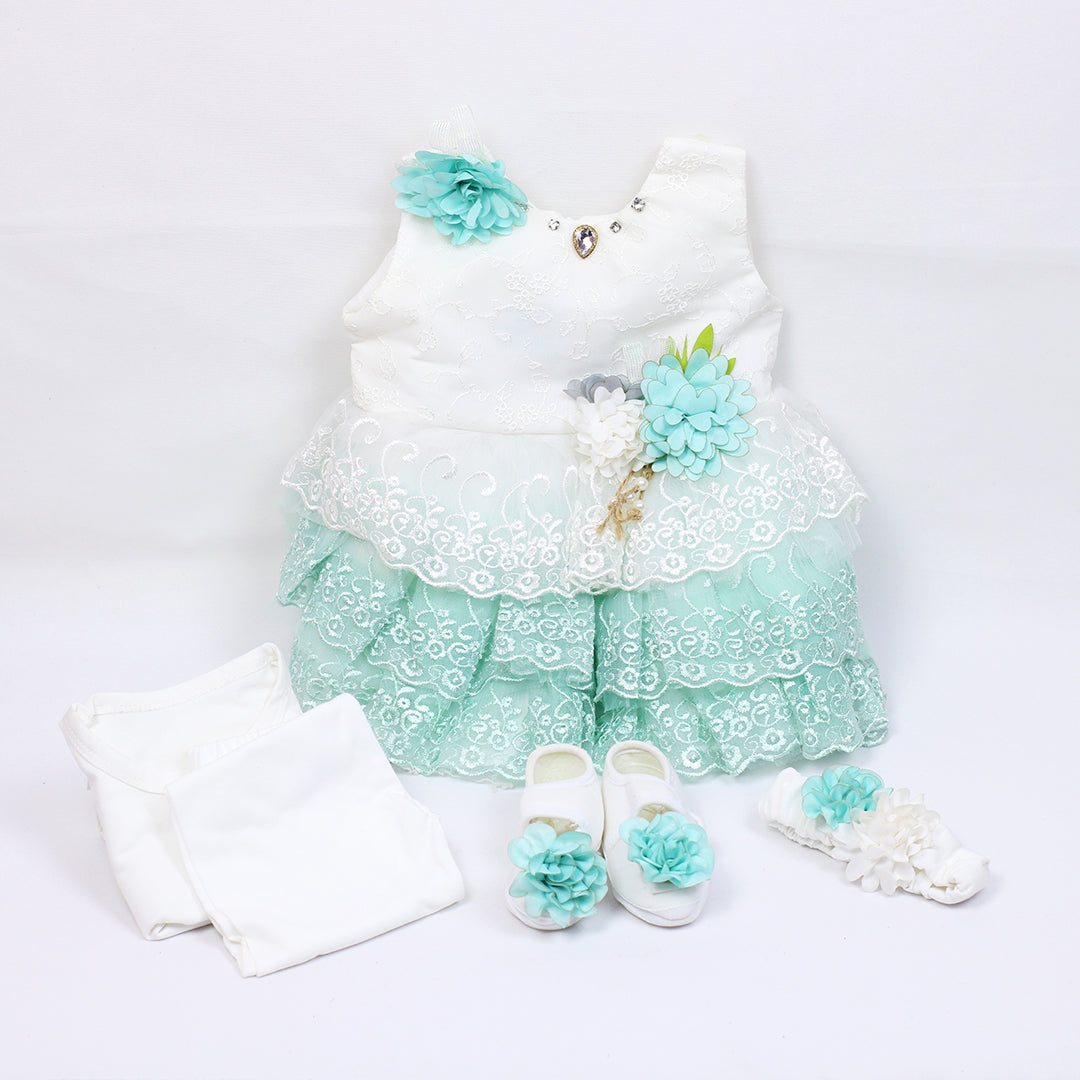 BABY GIRL FROCK SETC(0-6MONTHS)