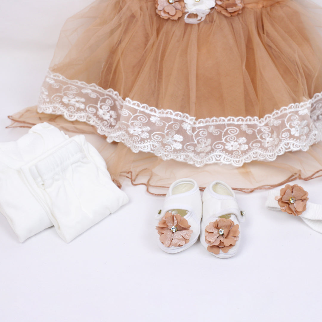 BABY GIRL FROCKS SET (0-6MONTHS)
