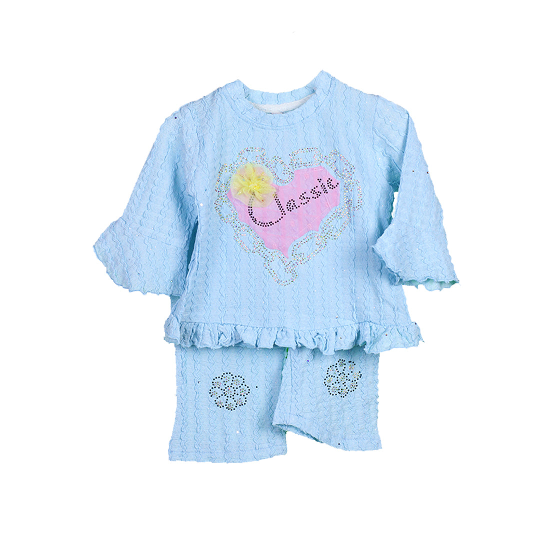 Baby Girls Bubble Stuff Trouser Shirt