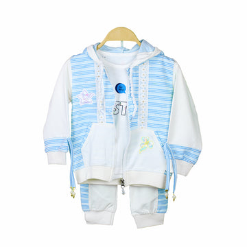 Sweet Stripes 3-Piece Baby Suit – Hoodie, T-Shirt & Jogger Pants