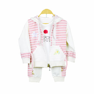 Sweet Stripes 3-Piece Baby Suit – Hoodie, T-Shirt & Jogger Pants