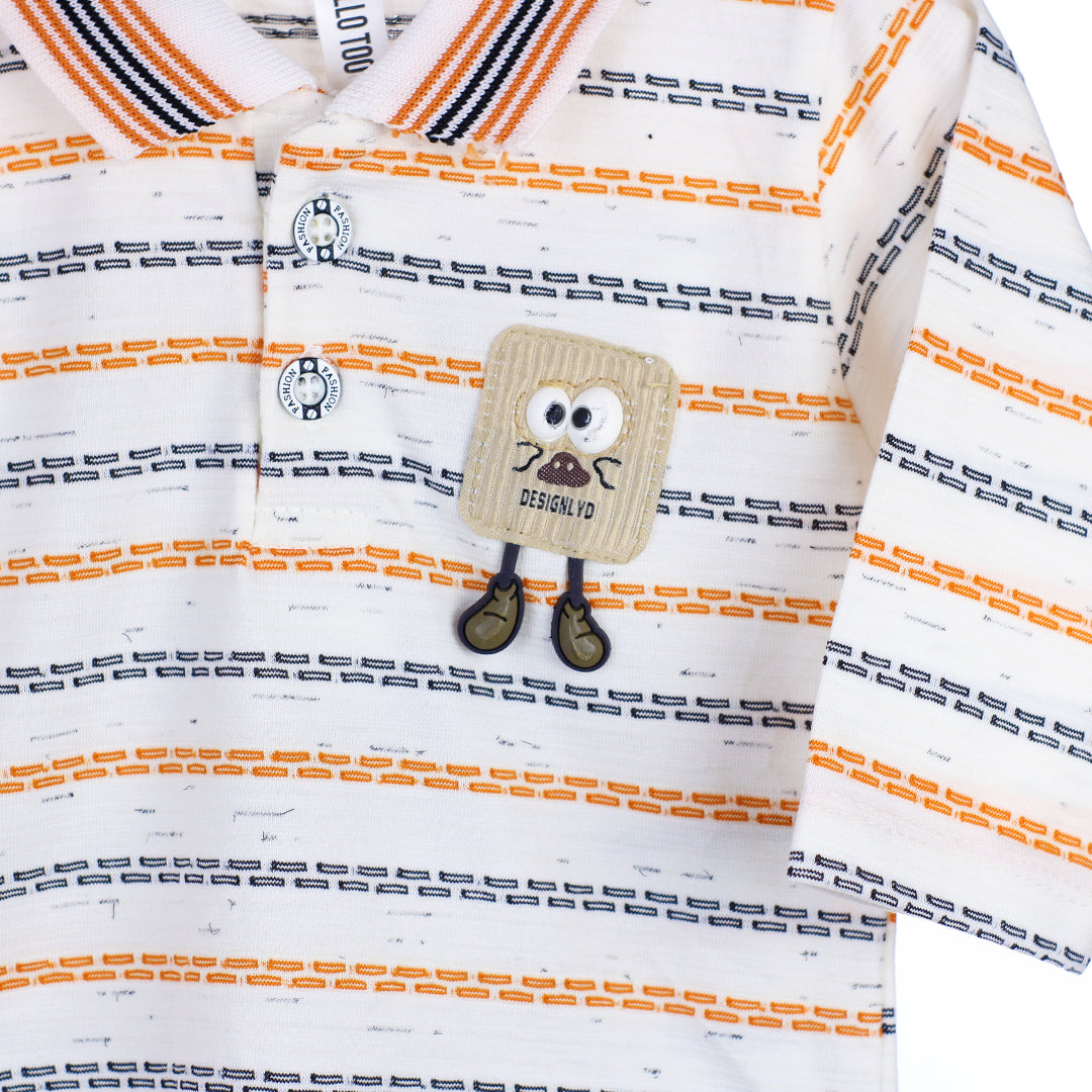 2-Piece Boy Polo Shirt & Denim Pants Set