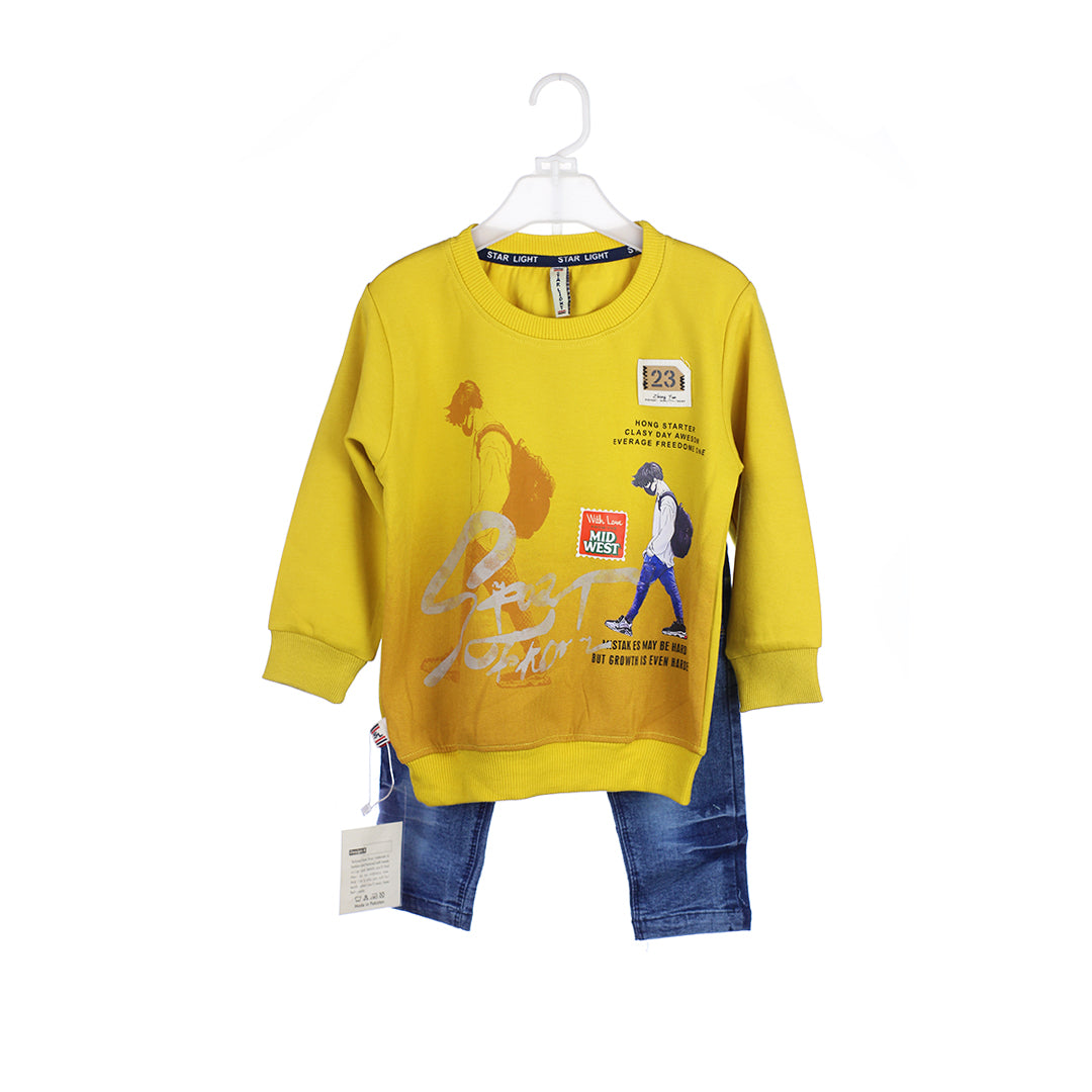 2-Piece "Star Light" Sweatshirt & Jeans Set
