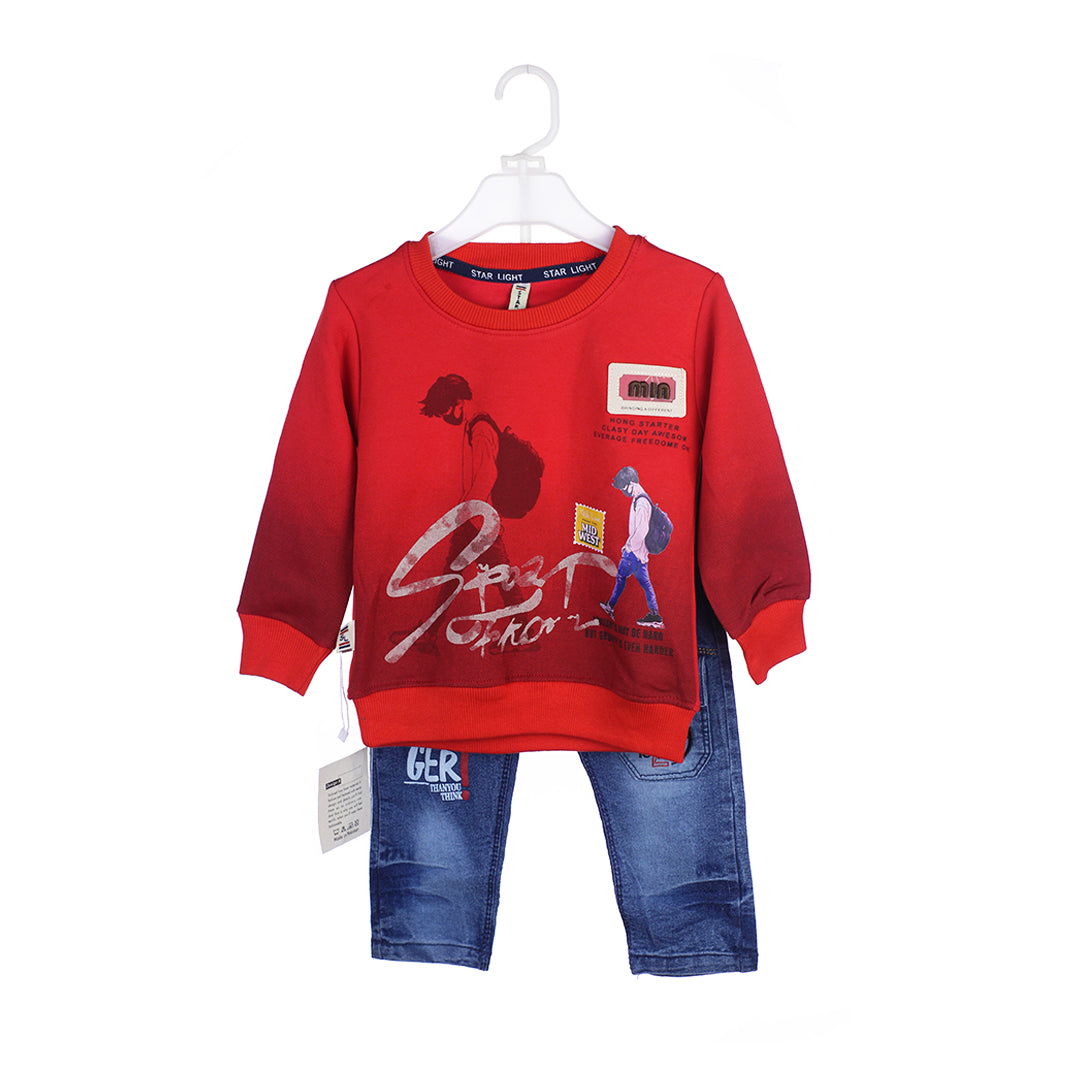 2-Piece "Star Light" Sweatshirt & Jeans Set